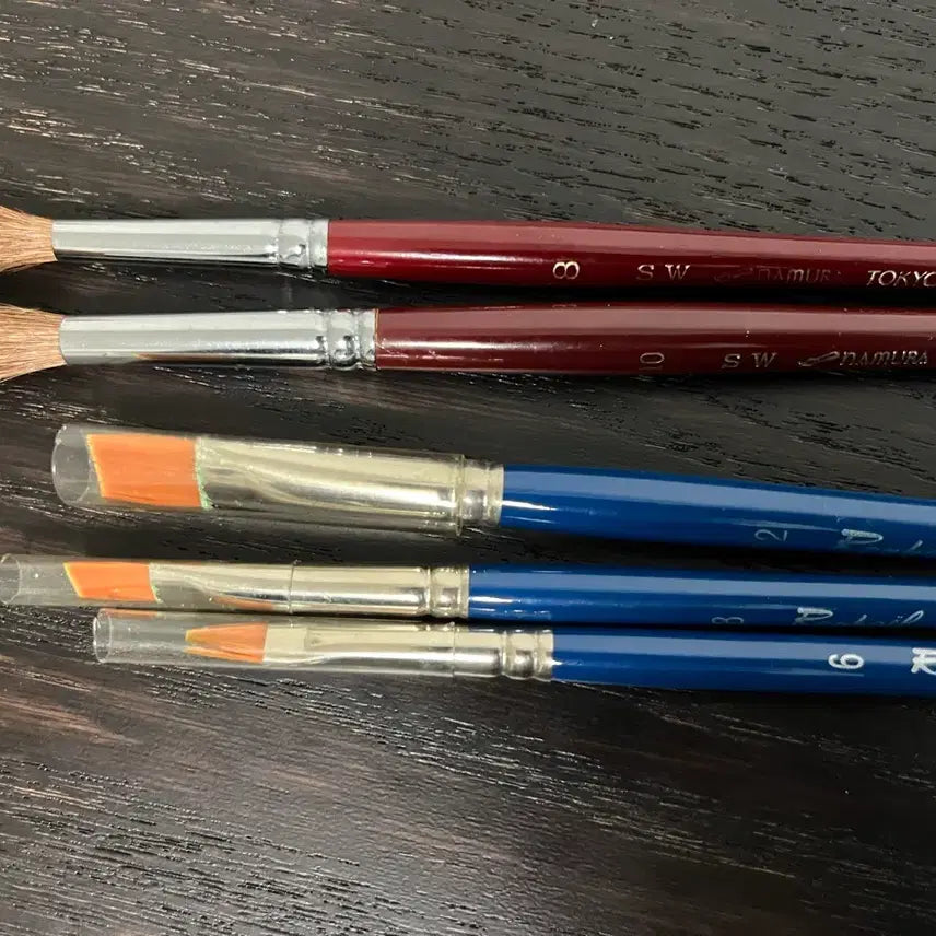 [BUNJANG] Raphael Brush Set (Size 6, 8, 12) + Namura Brush Set / 라파엘 새 붓 3종 + 나무라 붓