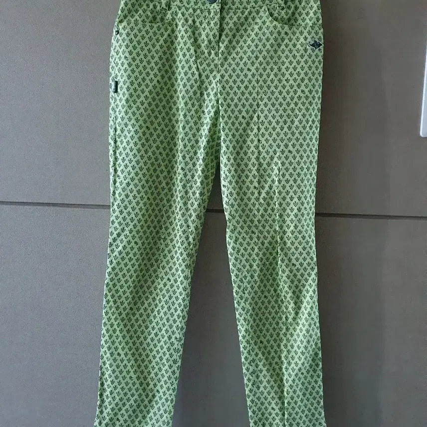 [BUNJANG] Pearly Gates Women's Patterned Golf Pants Green Size 0 / 파리게이츠 여성 패턴 골프웨어 바지 그린 0