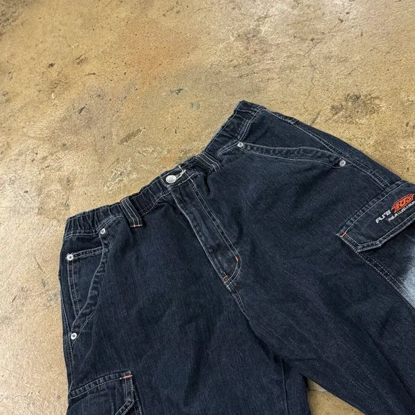 [BUNJANG] PJ's Surf Black Denim Cargo Bermuda Pants / [정품/L] PJ'S SURF 흑청 데님 카고 버뮤다 팬츠