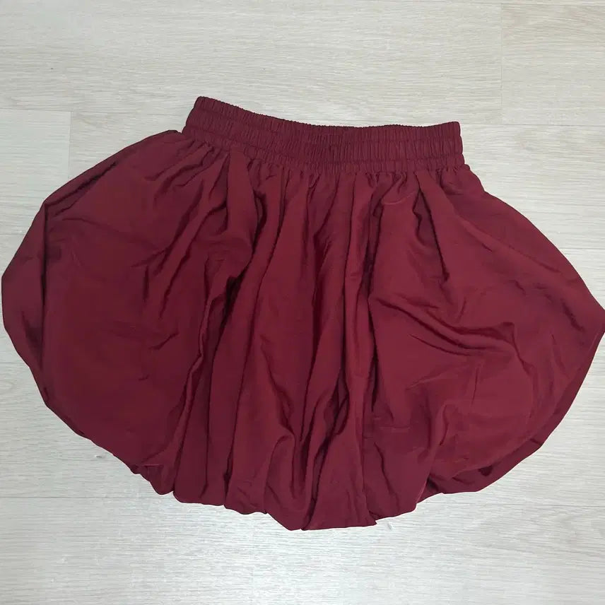 [BUNJANG] Balloon Fit Skirt (Burgundy) / 벌룬 / 버블 핏 스커트(버건디)