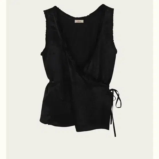 [BUNJANG] Ribbon Bit Shirring Blouse Black / 리본빗 티피 셔링 블라우스 블랙