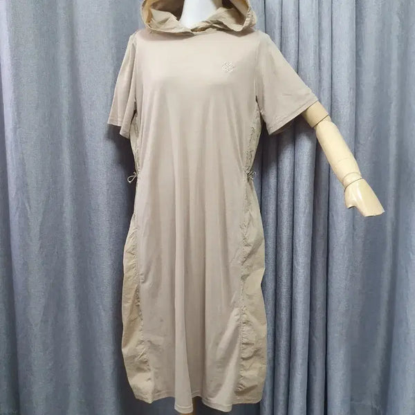 [BUNJANG] Stopper Color-Block Hooded Dress / 스토퍼 우븐배색 후드 원피스