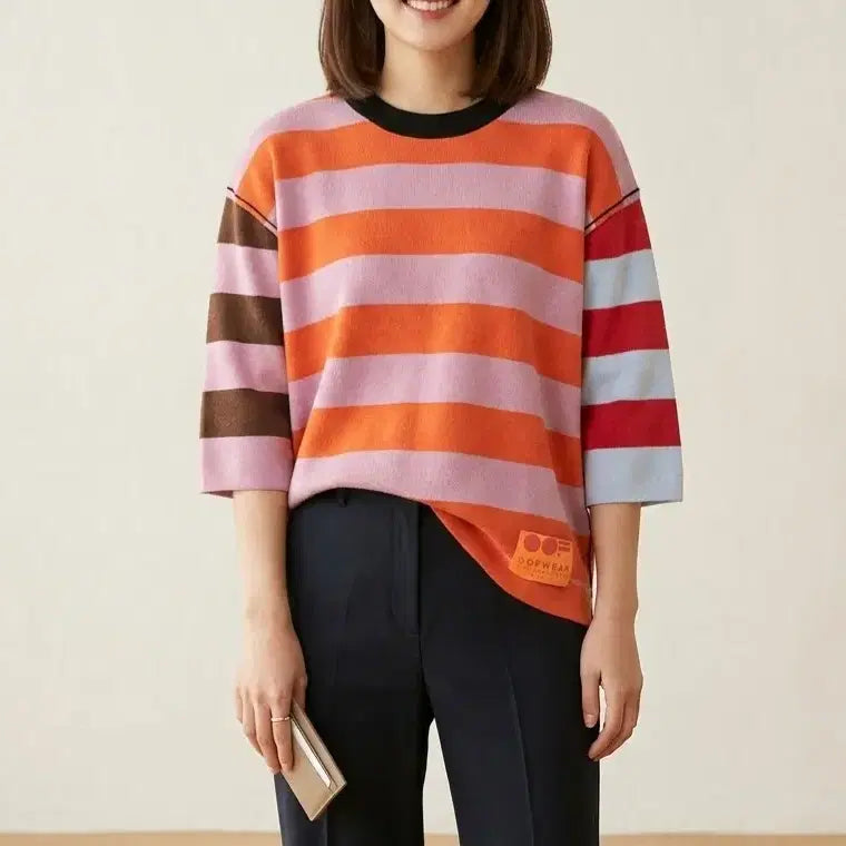 [BUNJANG] Woofwear Oversized Striped Knit / [66]우프웨어 오버핏 스트라이프 니트