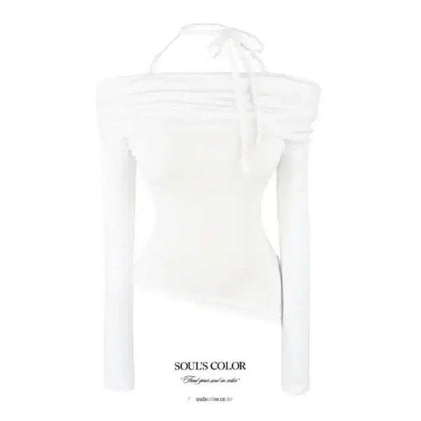 [BUNJANG] SOULSCOLOR Off-the-Shoulder T-Shirt Soft White / 에이블리 SOULSCOLOR 오프숄더 티셔츠 소프트 화이트 증사 옷