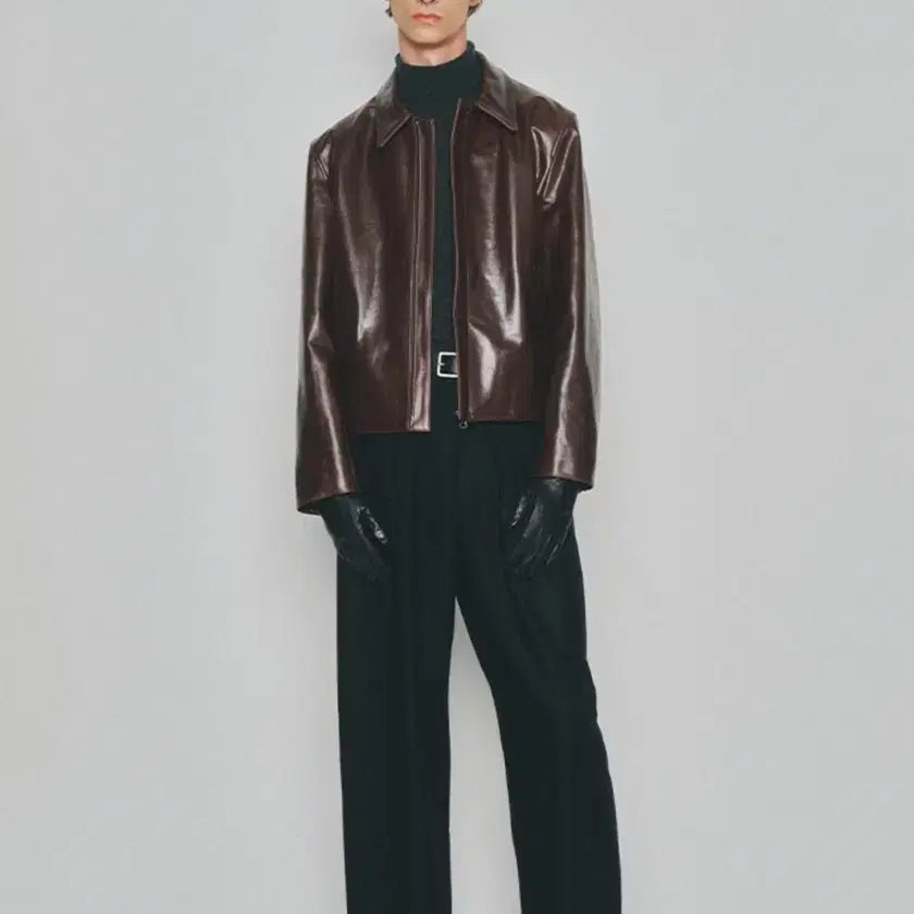 [BUNJANG] Tonywack Brown Cowhide Leather Blouson Jacket L / [새상품] L) 토니웩 카우하이드 레더 자켓 브라운