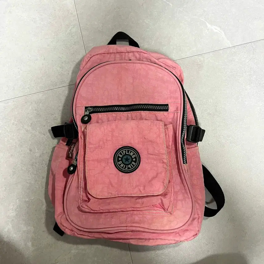 [BUNJANG] Kipling Strawberry Milk Pink Backpack / 키플링 딸기우유 핑크색 백팩