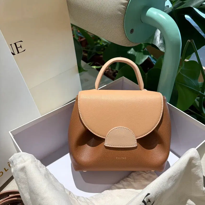 [BUNJANG] Polène Clutch Shoulder Bag Brown Cowhide Leather Women's / 폴렌느 클러치백 숄더백 갈색  소가죽 여성
