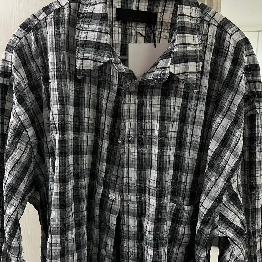 [BUNJANG] Anytime Logic Check Shirt Black M / [M] 애니타임로릭 체크 셔츠 블랙