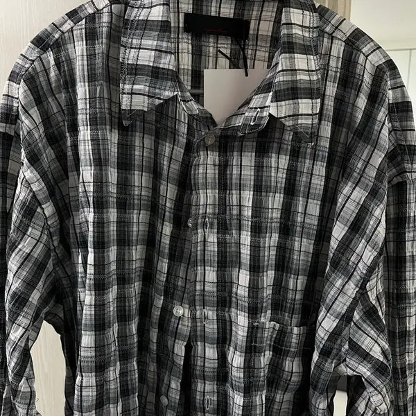 [BUNJANG] Anytime Logic Check Shirt Black M / [M] 애니타임로릭 체크 셔츠 블랙