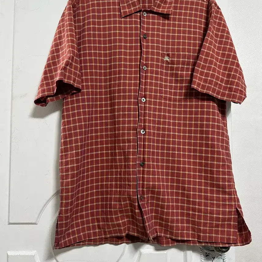 [BUNJANG] Burberry Check Short Sleeve Shirt L / 버버리 체크 반팔 셔츠