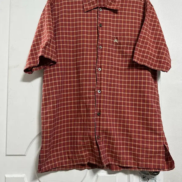 [BUNJANG] Burberry Check Short Sleeve Shirt L / 버버리 체크 반팔 셔츠