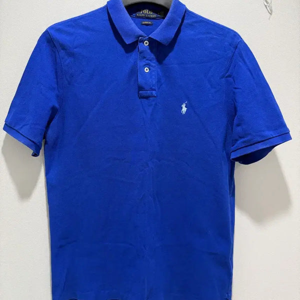 [BUNJANG] Polo Ralph Lauren Blue Short Sleeve Polo Shirt Classic Fit M / 폴로랄프로렌 블루 반팔카라티 클래식핏M