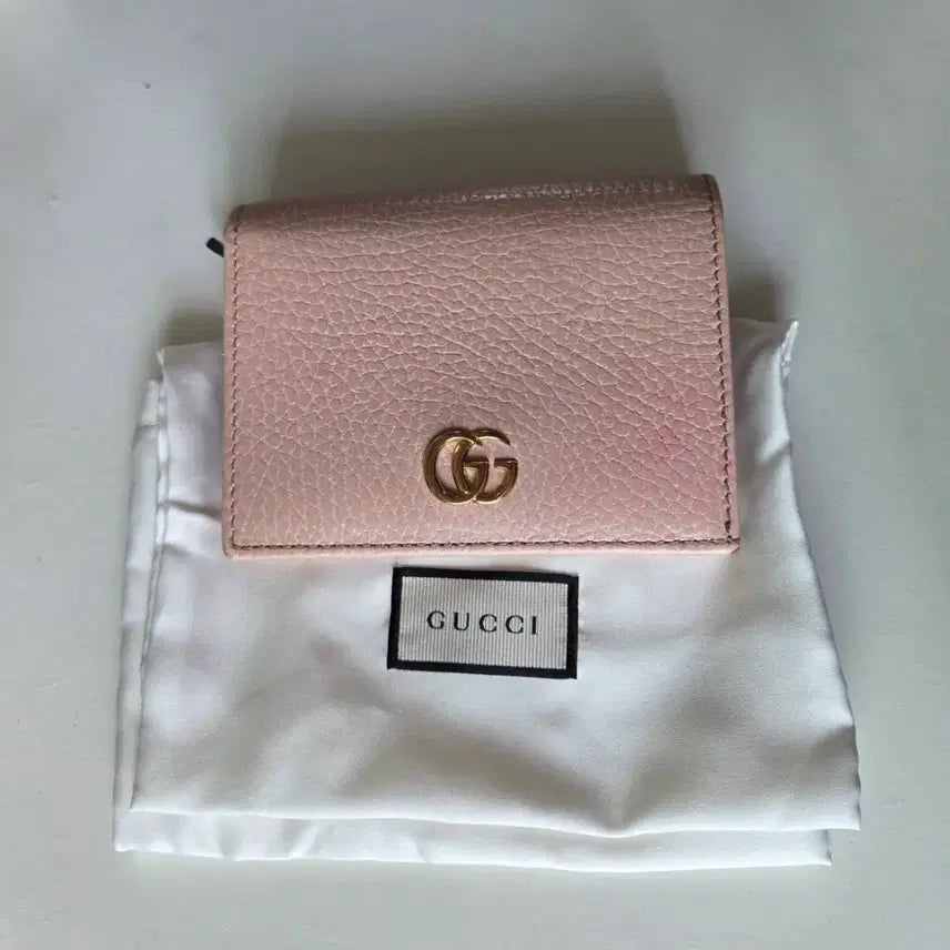 [BUNJANG] Gucci GG Marmont Wallet Pink / 구찌 GG마몽 반지갑 핑크