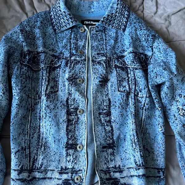 [BUNJANG] Flirt Place Jacquard Cardigan / flirt place 자카드 가디건