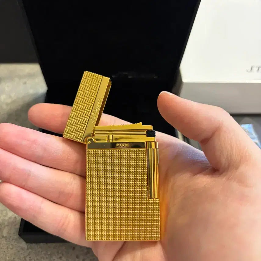 [BUNJANG] S.T. Dupont Line 2 Santos Gold Lighter - New / 듀퐁라이터 라인2 산토스 금장 새상품