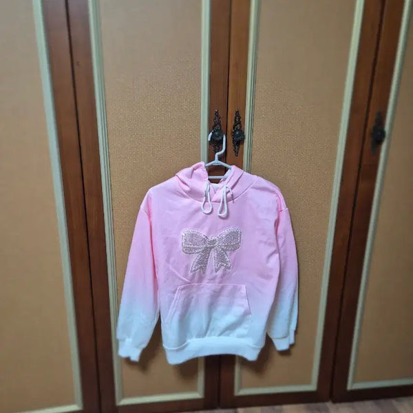 [BUNJANG] Bling Bling Ribbon Gradient Hoodie / 블링블링 리본 그라데이션 후드티