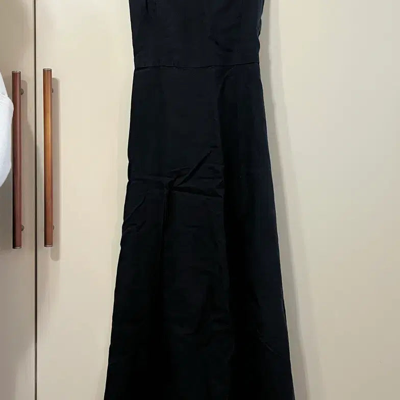 [BUNJANG] ZARA Black Back Ribbon Long Slit Dress / [1회 착용] 자라 zara 블랙 검정 나시 백 리본 롱 트임 원피스