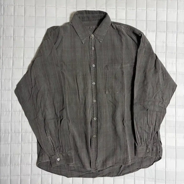 [BUNJANG] 999Humanity Checkered Shirt Charcoal M / (M) 999휴머니티 체크셔츠 차콜