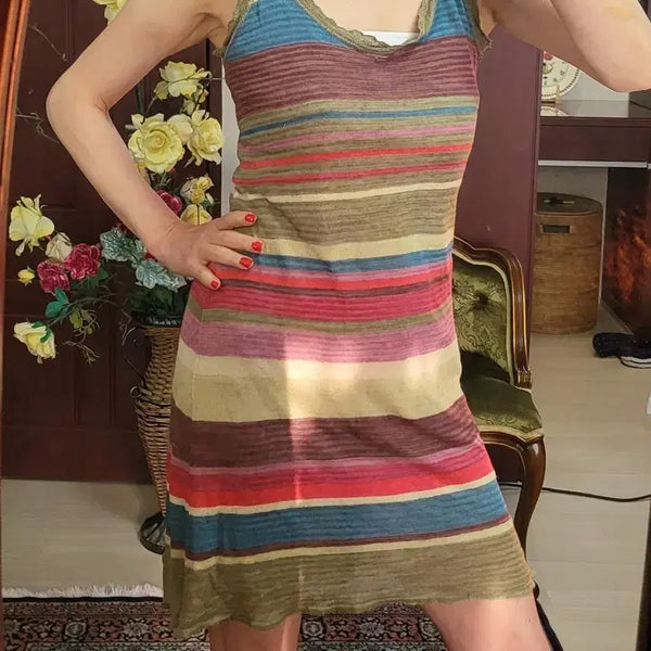 [BUNJANG] KUGAI Linen Modal Blend Layered Dress / 프랑스 쿠가이 리넨 모달 천연섬유 원피스
