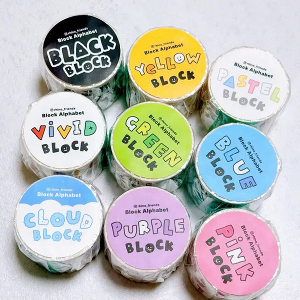 [BUNJANG] Line Friends Block Alphabet Set (9 Pieces) / 리노프렌즈 블럭알파벳 9개 세트