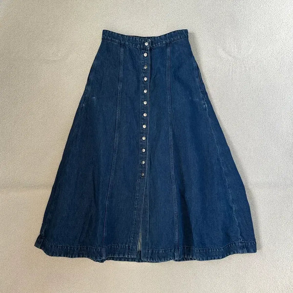[BUNJANG] Acne Studios Long Button Denim Skirt / 아크네 스튜디오 버튼 롱 데님 스커트