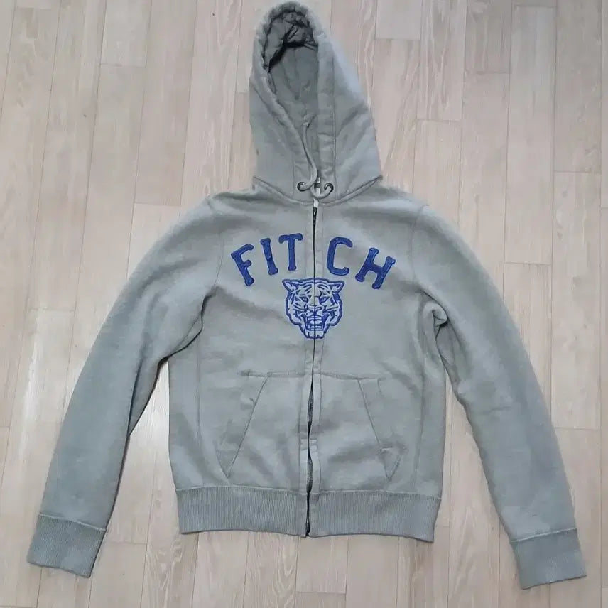 [BUNJANG] Abercrombie & Fitch Tiger Hoodie Grey L Vintage / 아베크롬비 호랑이 후드집업 그레이 L 빈티지