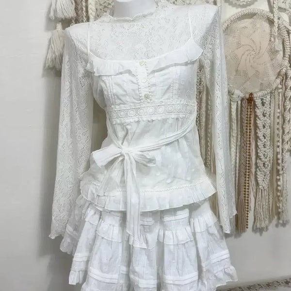 [BUNJANG] Vintage Japanese Floral Lace Detail Sleeveless Blouse / 대대장 나시 카메 빈티지 카라하나 유토 스즈코 일본 빈티지