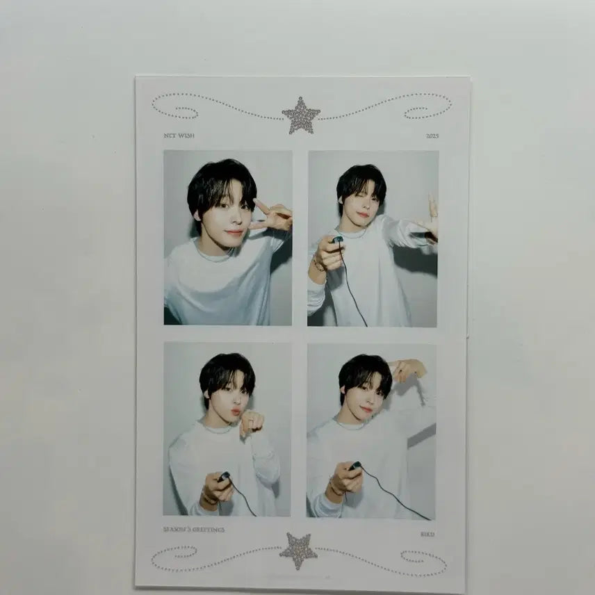 [BUNJANG] NCT WISH 2025 Season's Greetings Riku 4-Cut Photo Set / 엔시티 위시 2025 시그 네컷 포토 사진 세트 리쿠 버전