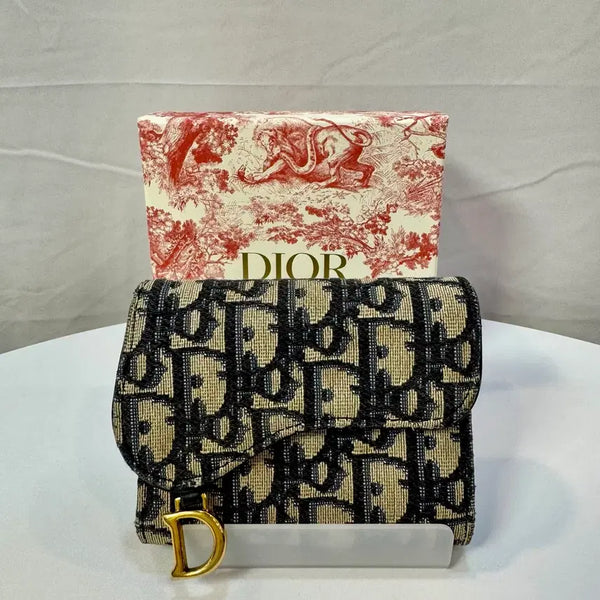 [BUNJANG] Dior Oblique Saddle Trifold Wallet / (정품)디올 오블리크 새들3단 지갑