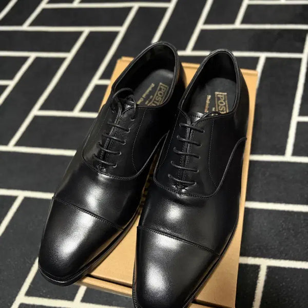 [BUNJANG] Postman Capital Black Straight Tip Shoes / 포스트맨 캐피탈 블랙 스트레이트팁 구두