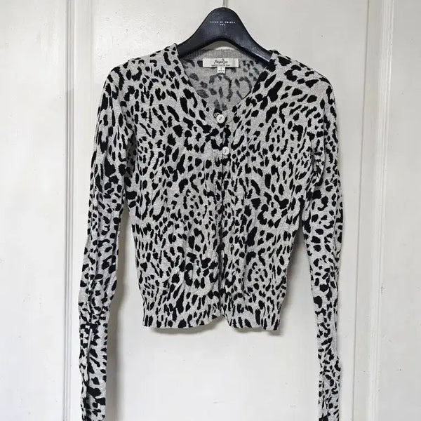 [BUNJANG] Papaya Leopard Cardigan Size 44 / Papaya 레오파드 가디건44