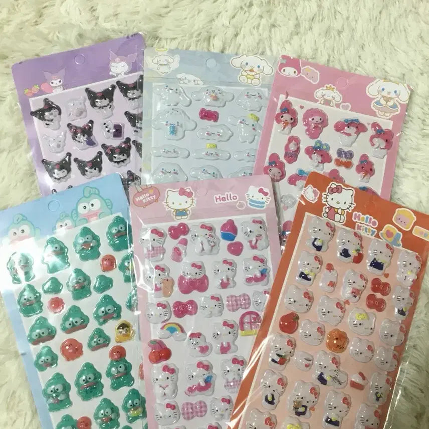 [BUNJANG] Sanrio Bonbon Sticker Set / 산리오 봉봉 스티커 / 키티 한교동 쿠로미 시나모롤 마이멜로디