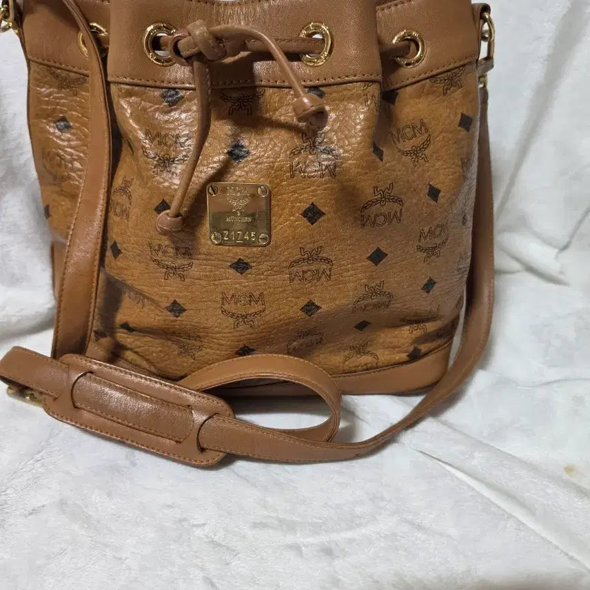 [BUNJANG] MCM Visetos Bucket Bag / 정품 mcm 비세토스 복조리백