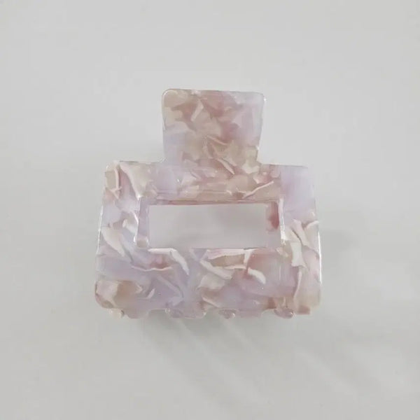 [BUNJANG] Mini Square Lavender Cellulose Claw Clip Hairpin / (새상품) 미니 사각 라벤더 셀룰로오스 집게핀 헤어핀
