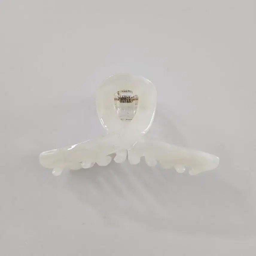 [BUNJANG] Ivory Celluloid Twisted Hair Clip / (새상품) 미니 꼬임 아이보리 셀룰로오스 집게핀 헤어핀