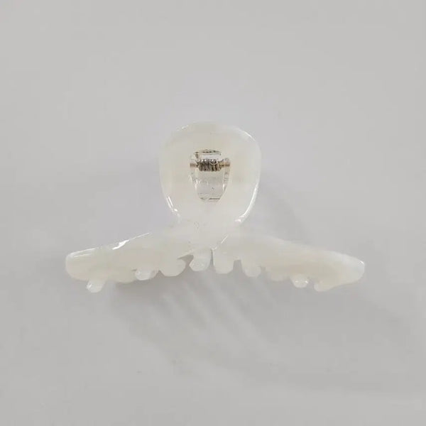 [BUNJANG] Ivory Celluloid Twisted Hair Clip / (새상품) 미니 꼬임 아이보리 셀룰로오스 집게핀 헤어핀