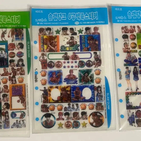 [BUNJANG] Slam Dunk 6-Ring Diary Sticker Set / 고전문구 슬램덩크 육공 다이어리 스티커