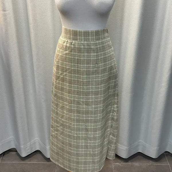 [BUNJANG] Check Pattern Midi Skirt / 체크 패턴 스커트