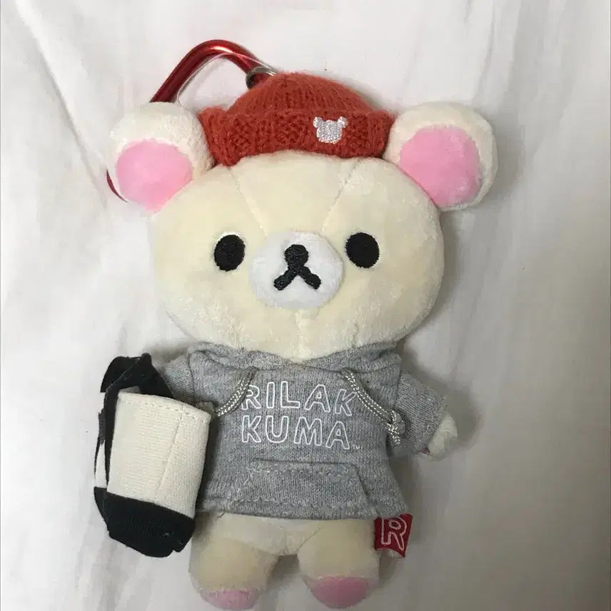 [BUNJANG] Korilakkuma Hooded Plush Keychain / 마지막 가격 할인) 코리락쿠마 후드 인형 키링