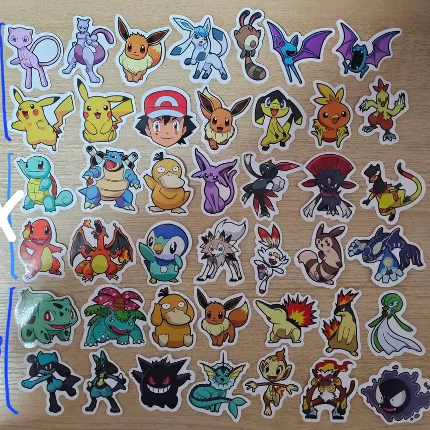 [BUNJANG] Pokemon Die-Cut Stickers / 포켓몬 조각 스티커 판매합니다.