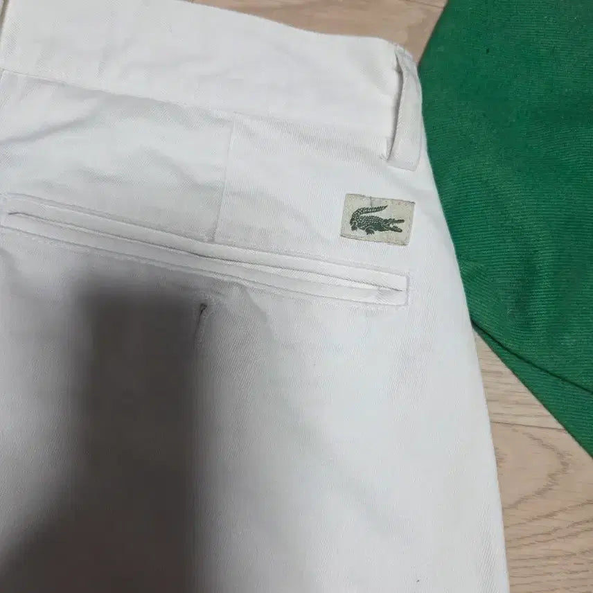 [BUNJANG] LACOSTE Officer White Jean Denim Chino Pants / LACOSTE 화이트진 데님 팬츠 치노 오피서 라코스테