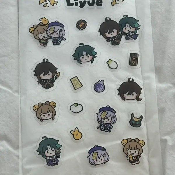 [BUNJANG] Genshin Impact Liyue Sticker Calendar Zhongli, Xiao, Keqing, Qiqi, Yoimiya / 원신 리월 스티커 달력 종려 소 치치 요요