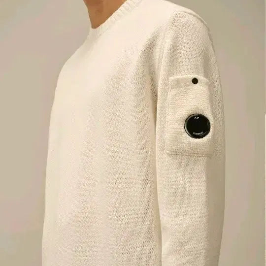 [BUNJANG] CP Company Cotton Crewneck Lens Knit M / CP컴퍼니 코튼 크루넥 렌즈 니트 M