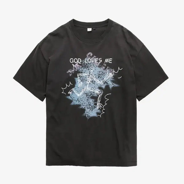 [BUNJANG] POLIETERU 1011 Lightning Short Sleeve T-Shirt Black / [2] 폴리테루 1011 라이트닝 반팔 티셔츠 블랙