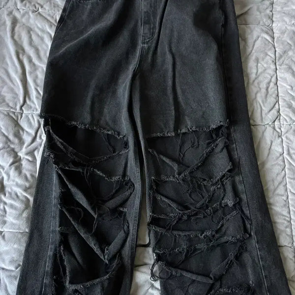 [BUNJANG] Skater Lock Distressed Pants / 스케이터락 디스트로이드 팬츠