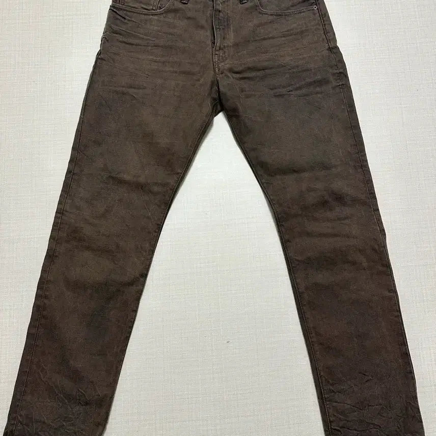 [BUNJANG] RRL Slim Fit Distressed Brown Jeans / RRL 슬림핏 디스트레스 브라운진