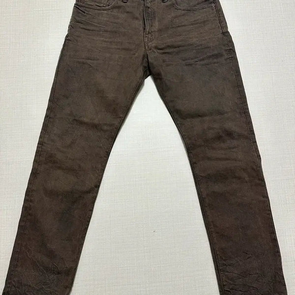 [BUNJANG] RRL Slim Fit Distressed Brown Jeans / RRL 슬림핏 디스트레스 브라운진