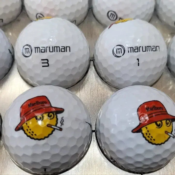 [BUNJANG] Maruman Malbong Printed Golf Balls - 60pc Bundle / 마루망 말봉이 인쇄볼 로스트볼 60개