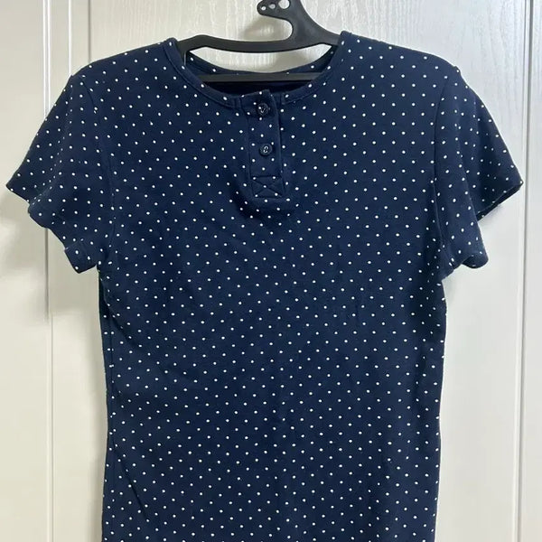 [BUNJANG] Newnew Dot Short Sleeve T-Shirt / 뉴뉴 도트 반팔