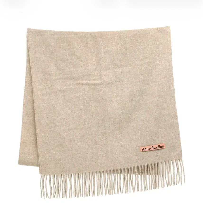 [BUNJANG] Acne Studios Narrow Wool Fringe Scarf Oatmeal Melange / 아크네 스튜디오 내로우 울 프린지 머플러 오트밀 멜란지
